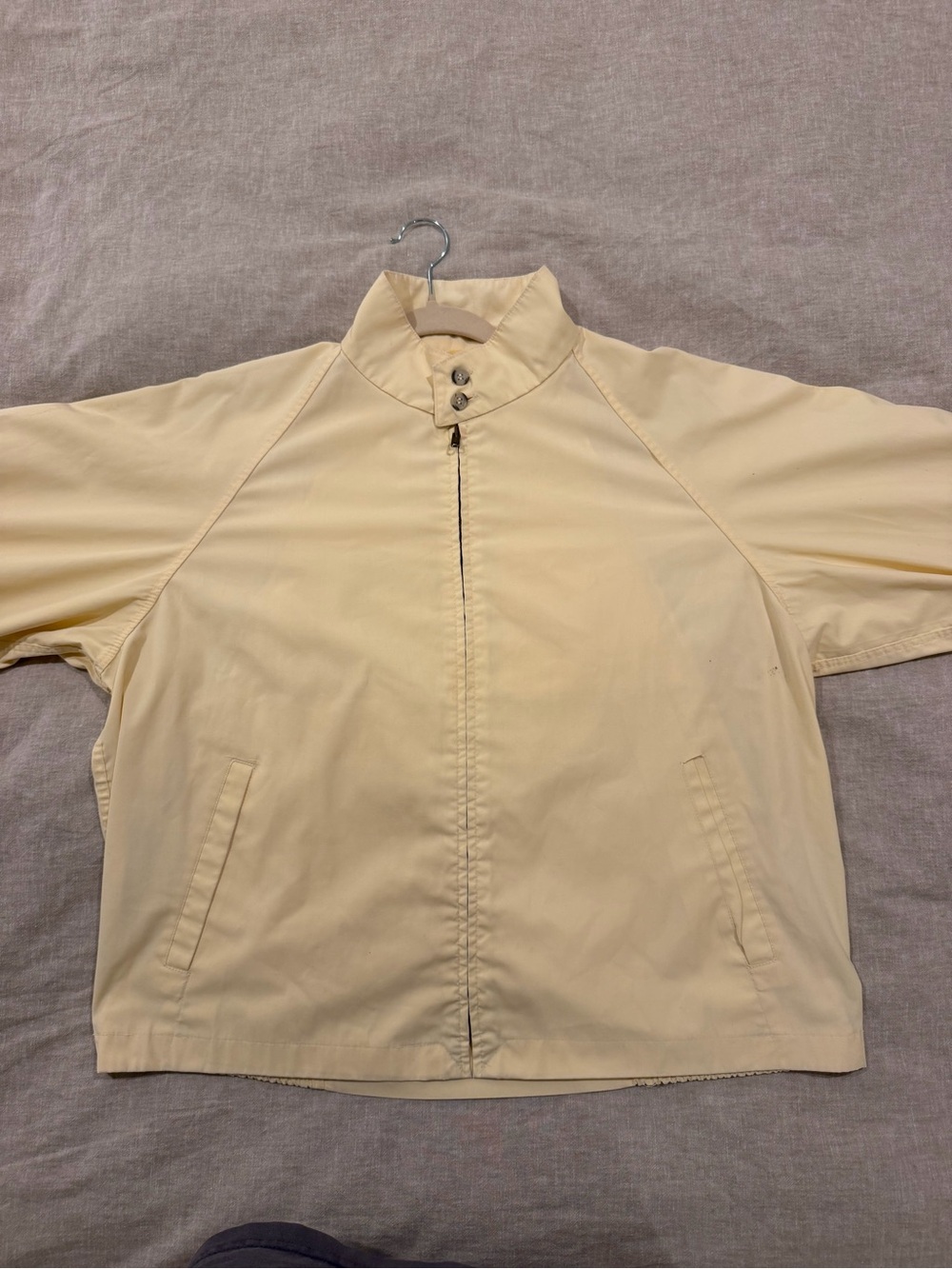 Vintage London Fog Pale Yellow Zip-Up Jacket